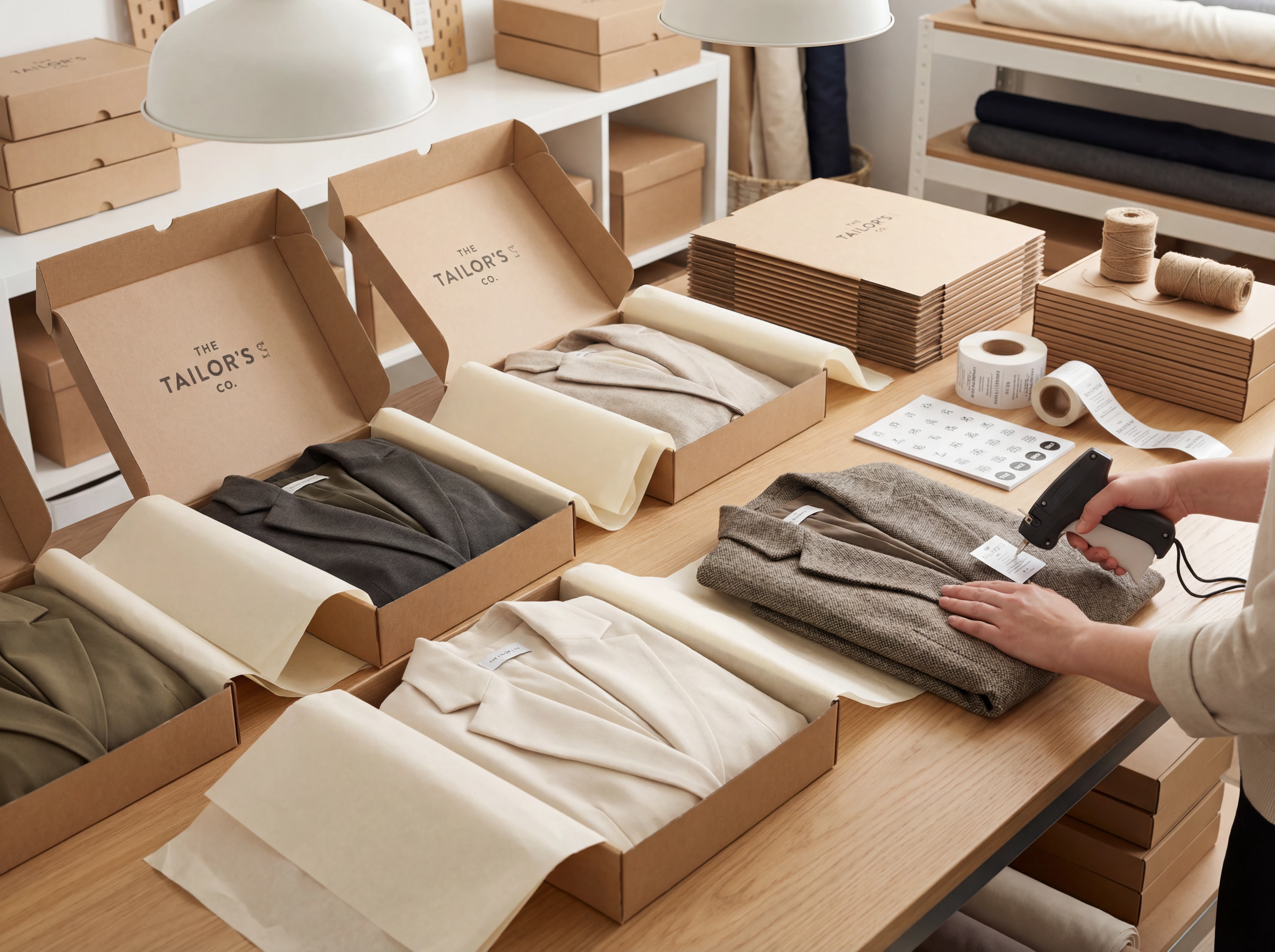 Metkowanie i pakowanie odzieży - etykiety i przygotowanie do wysyłki